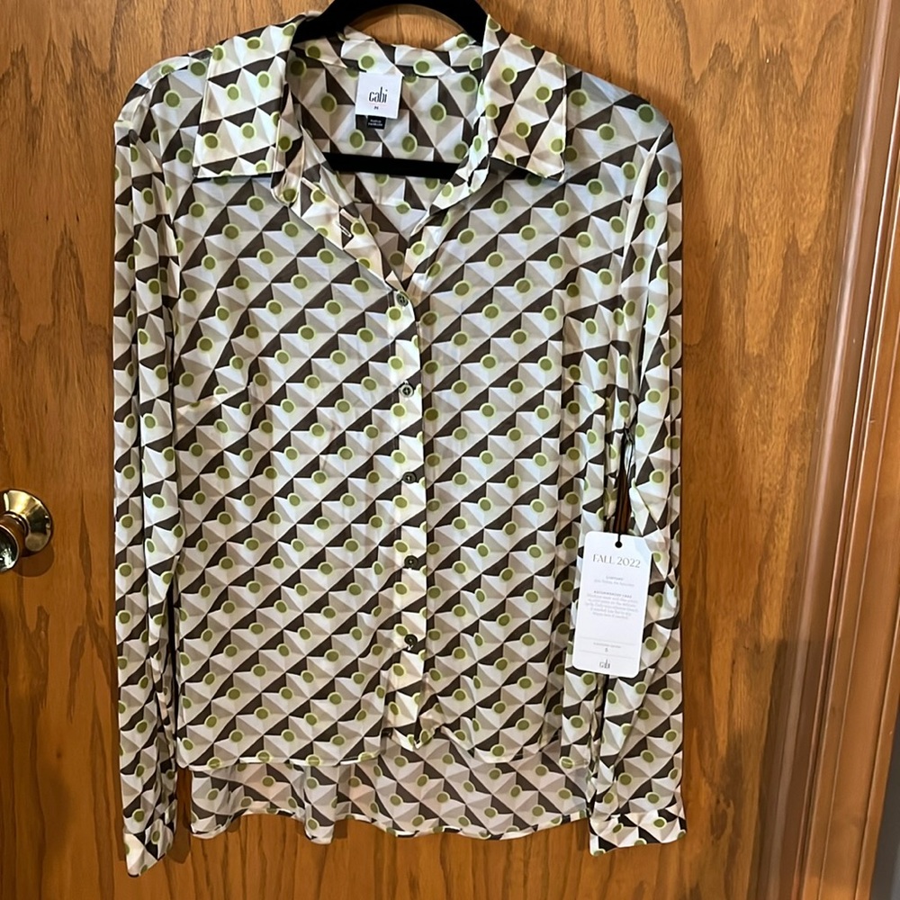 CAbi Mosaic Mesh Top #4336